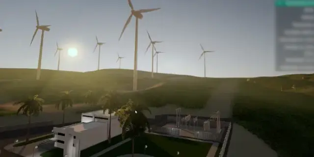 SIMUYLADOR DE PARQUE EÓLICO - IMAGEM DO SOFWARE DO SIMULADOR